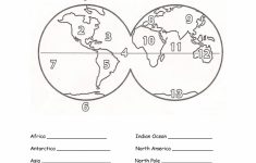 Map Of Continents And Oceans Printable