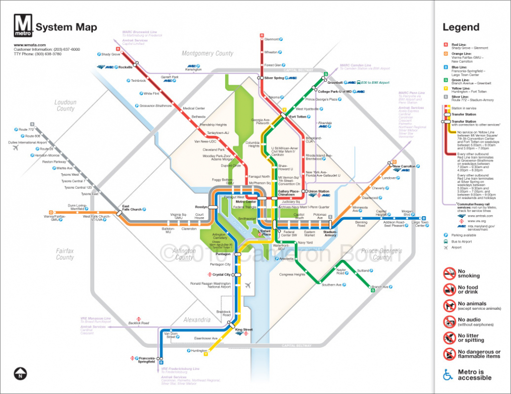 Project: Washington Dc Metro Diagram Redesign – Cameron Booth for Printable Dc Metro Map