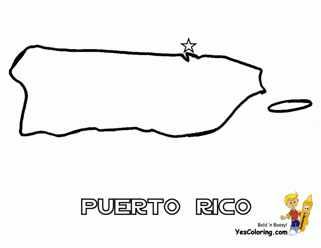 Puerto Rico Map Picture You Can Print Out At Yescoloring. | Free intended for Printable Map Of Puerto Rico For Kids