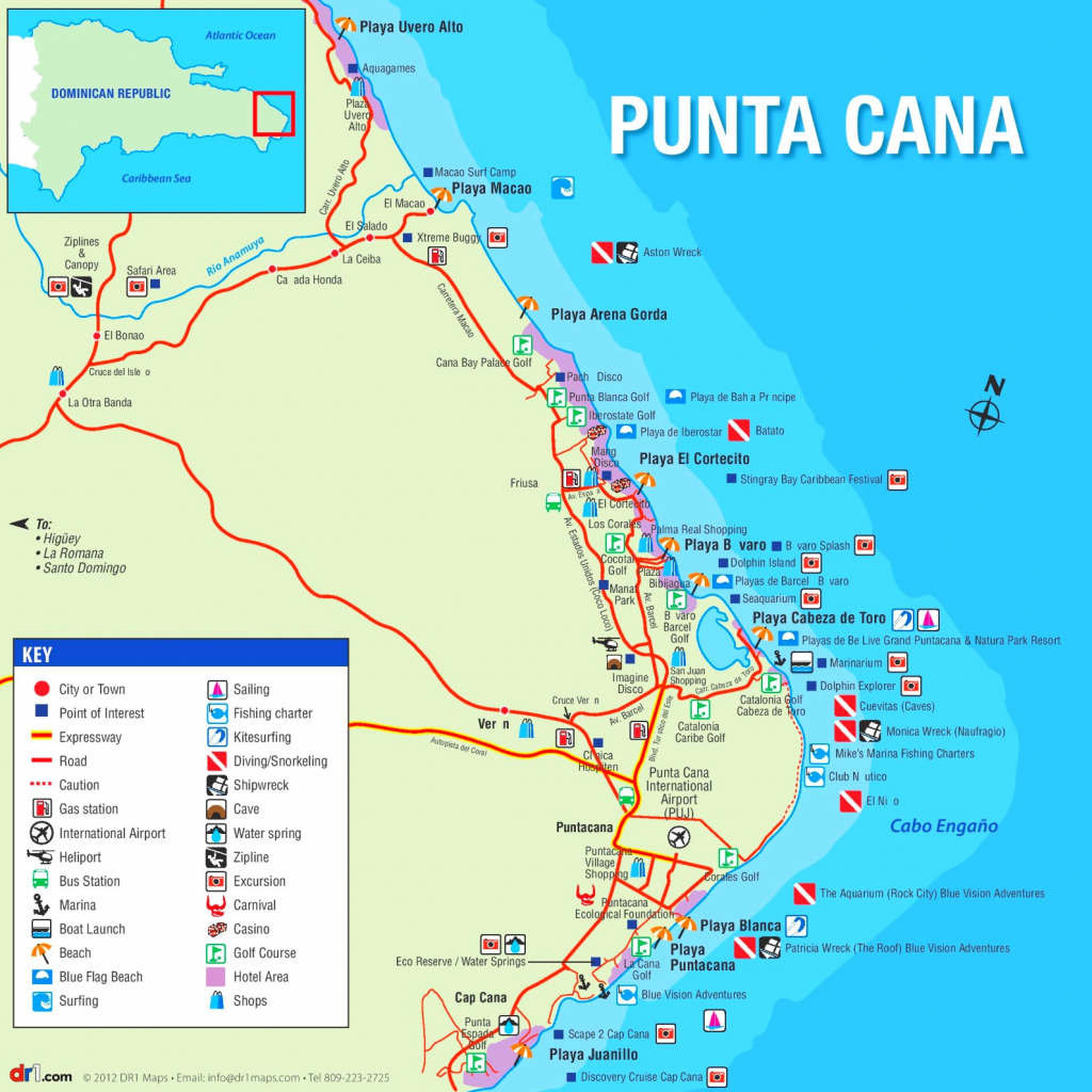 Punta Cana Tourist Map pertaining to Printable Map Of Dominican Republic