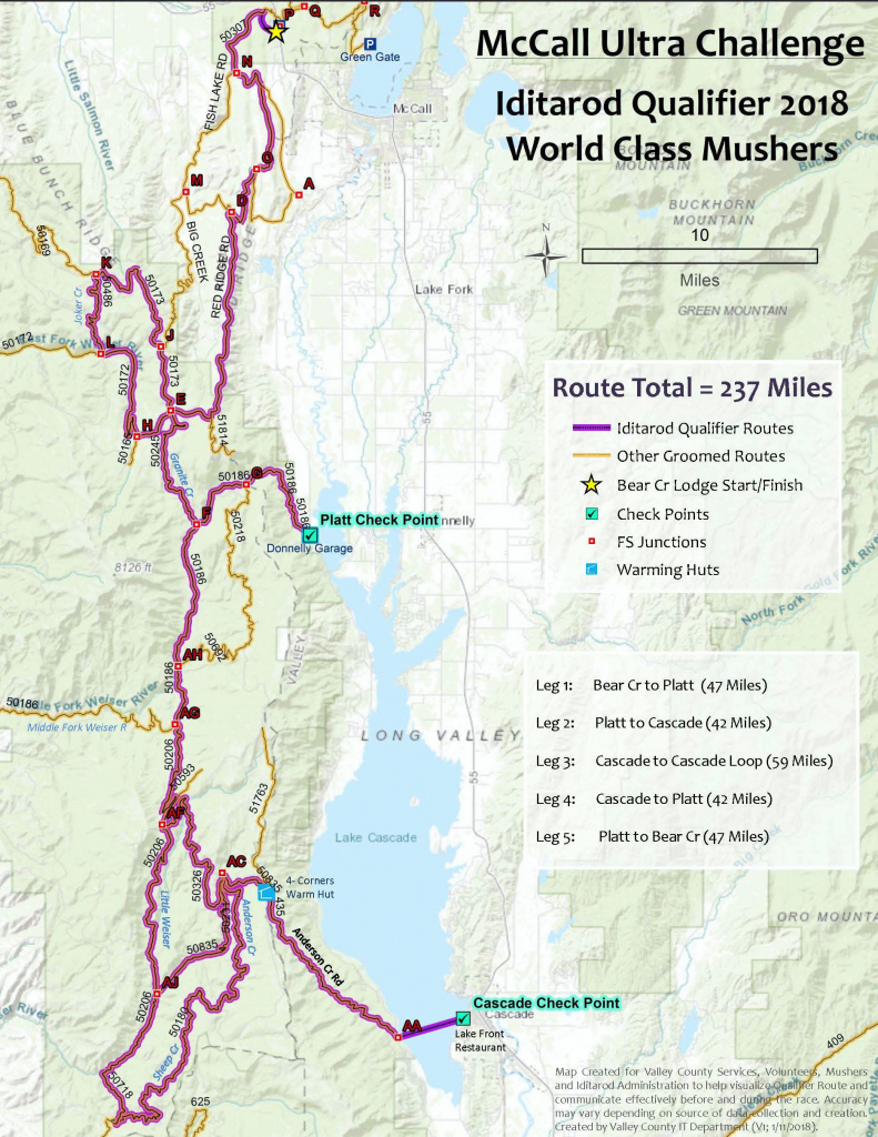 Race for Printable Iditarod Trail Map