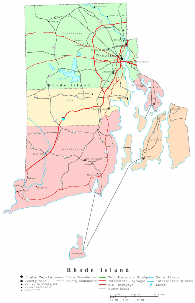 Rhode Island Printable Map throughout Printable Map Of Rhode Island