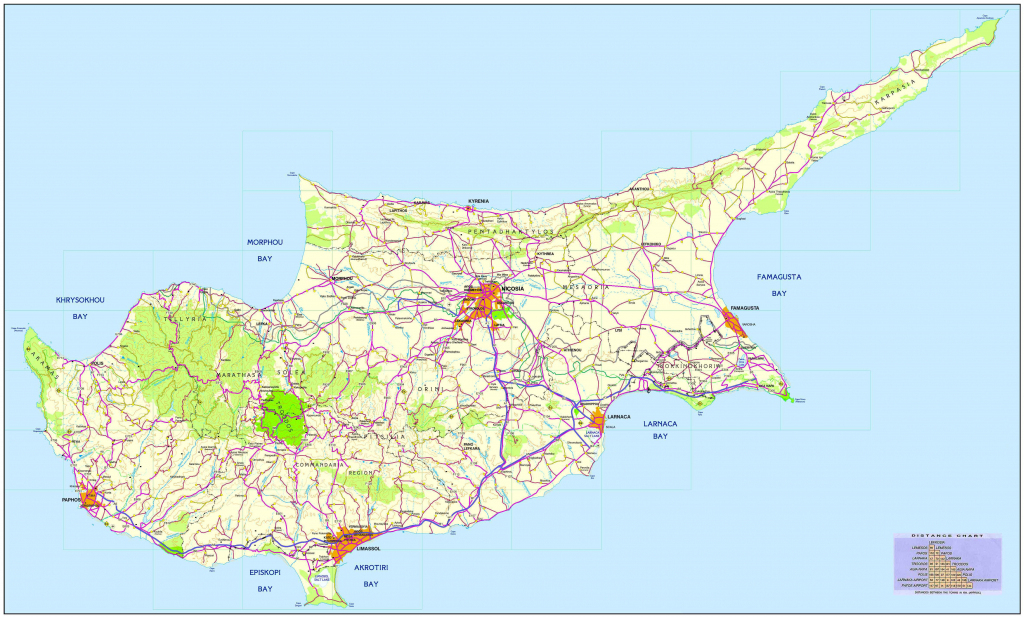 Road Map Of Cyprus | Tourist Map Of Cyprus | Maps Of Districts In Cyprus within Printable Map Of Cyprus