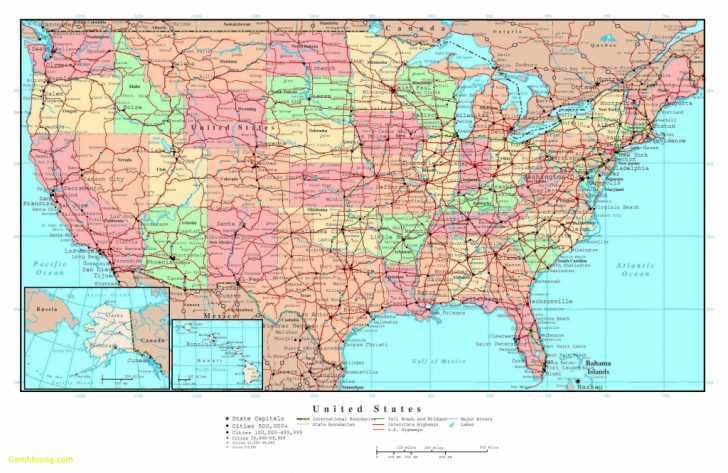 Road Map Of East Coast United States Valid Printable Map The United ...