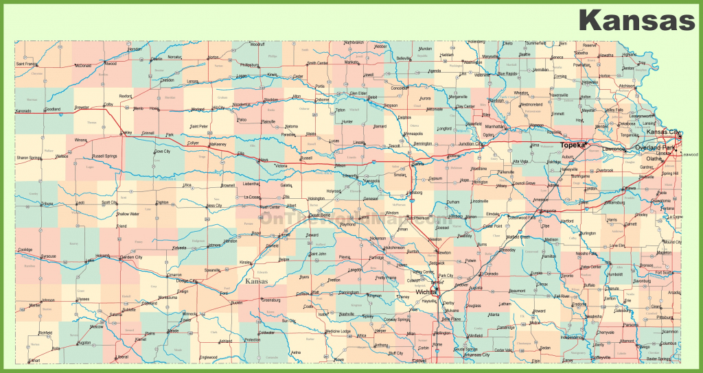 Road Map Of Kansas With Cities pertaining to Printable Kansas Map With Cities