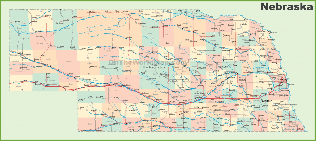 Road Map Of Nebraska With Cities with regard to Printable Map Of Nebraska