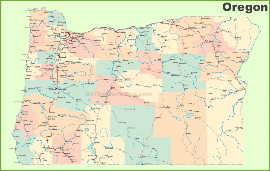 Road Map Of Oregon With Cities throughout Printable Map Of Oregon