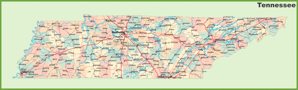 Road Map Of Tennessee With Cities with regard to State Map Of Tennessee Printable