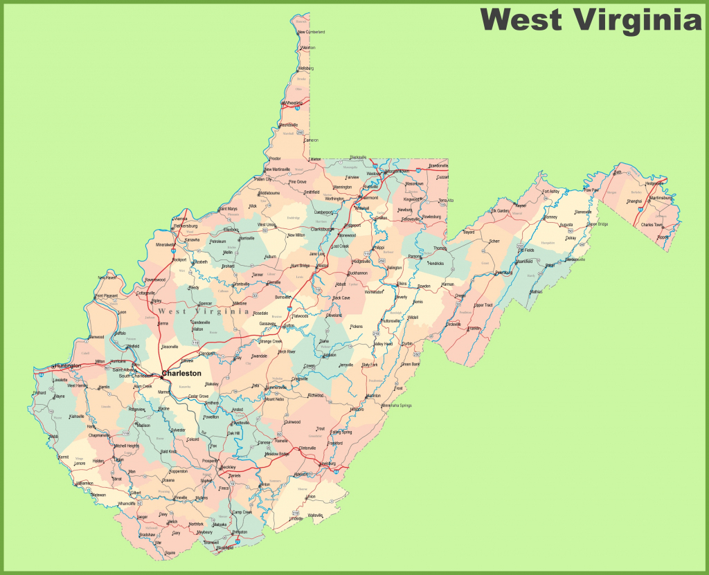 Road Map Of West Virginia With Cities in Printable Map Of West Virginia