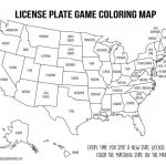 Road Trip Games: License Plate Coloring Map + S'mores Snack Mix Within Road Trip Map Printable
