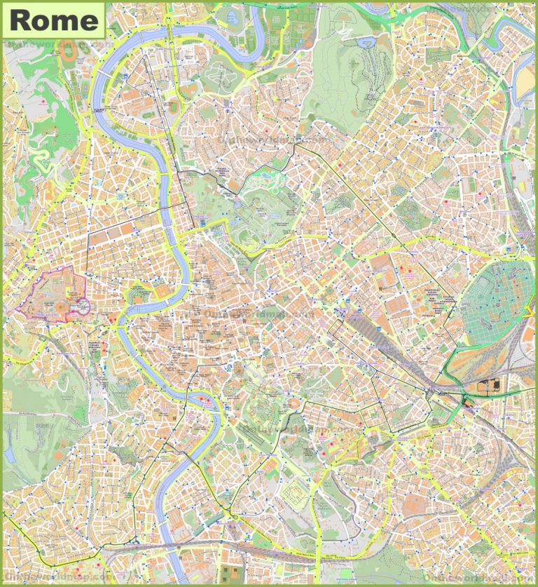 Rome Maps | Italy | Maps Of Rome (Roma) for Street Map Rome City Centre ...