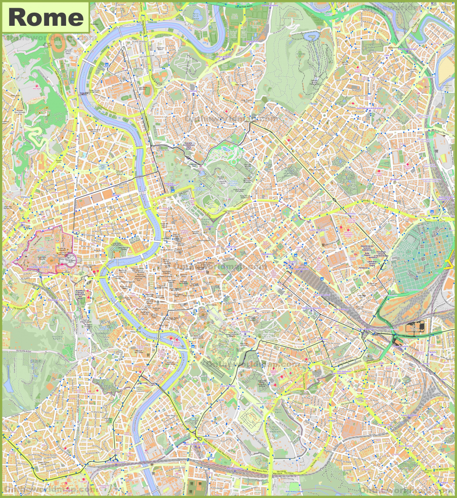 Rome Maps | Italy | Maps Of Rome (Roma) for Street Map Rome City Centre Printable