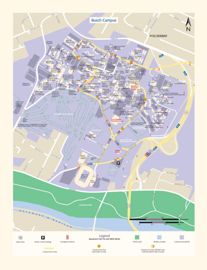 Rutgers University | Busch Campus Map | New York Metropolitan Area pertaining to Notre Dame Campus Map Printable