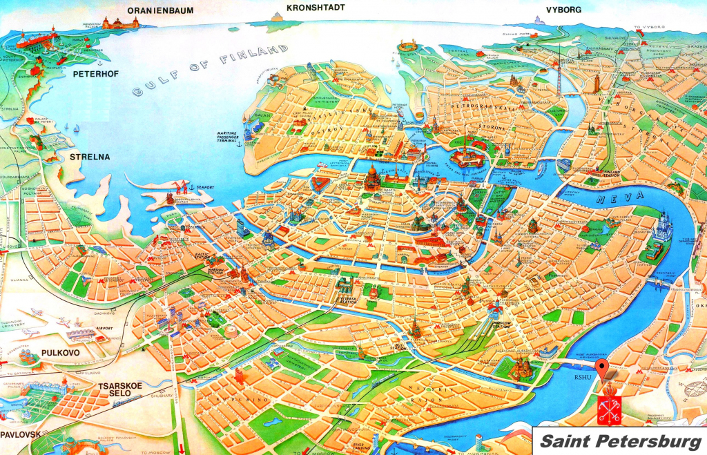 Saint Petersburg Tourist Map pertaining to Printable Tourist Map Of St Petersburg Russia