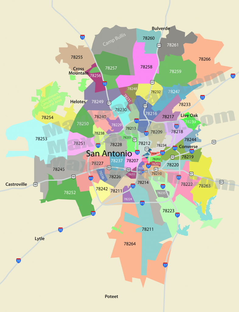 San Antonio Zip Code Map | Mortgage Resources within San Antonio Zip Code Map Printable