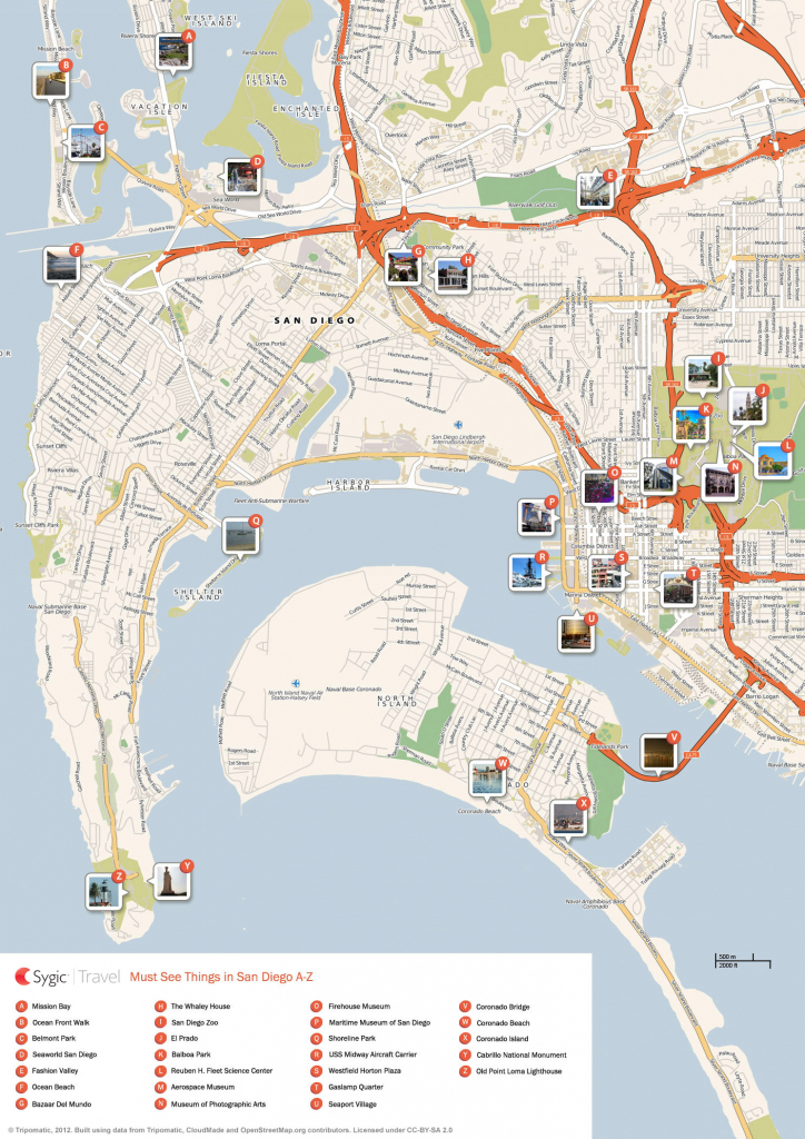 San Diego Printable Tourist Map | Sygic Travel within San Diego Attractions Map Printable