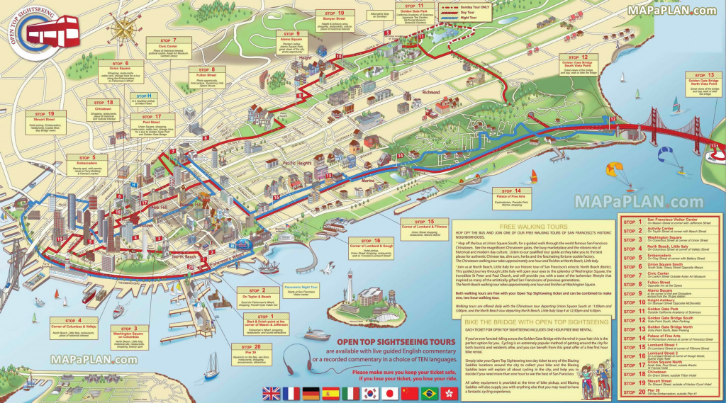 San Francisco Maps - Top Tourist Attractions - Free, Printable City pertaining to Chicago Tourist Map Printable