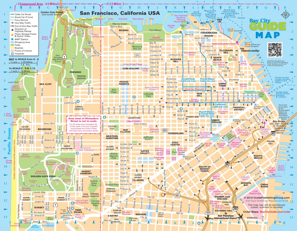 San Francisco Street Map for Printable Map Of San Francisco Streets