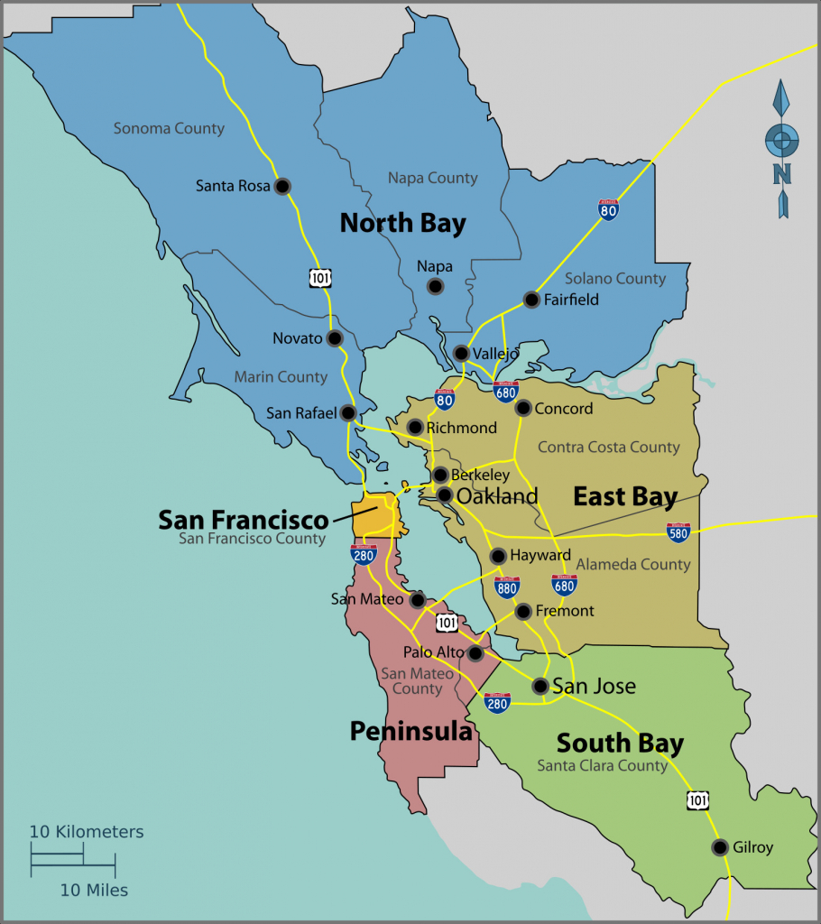 Santa Clara California Map Google Printable San Francisco Bay Area within Printable Area Maps