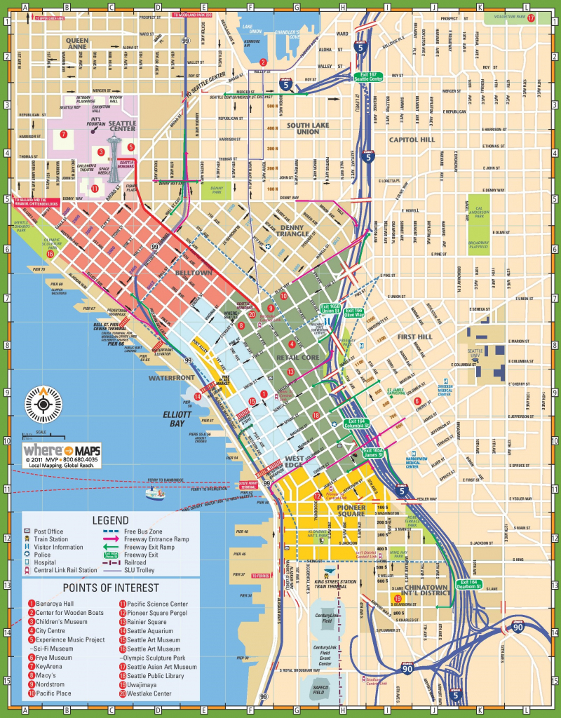 Seattle Tourist Map in Seattle Tourist Map Printable