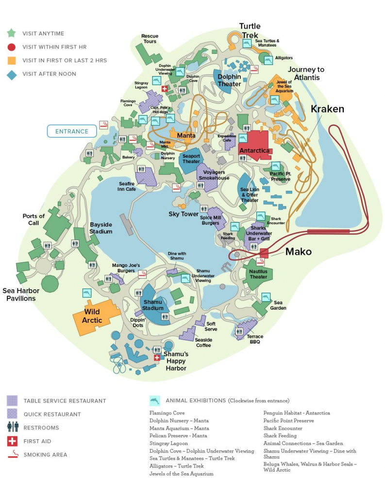 Seaworld® Orlando General Map | Disney Trip ✈ June 2019 in Seaworld Orlando Map Printable