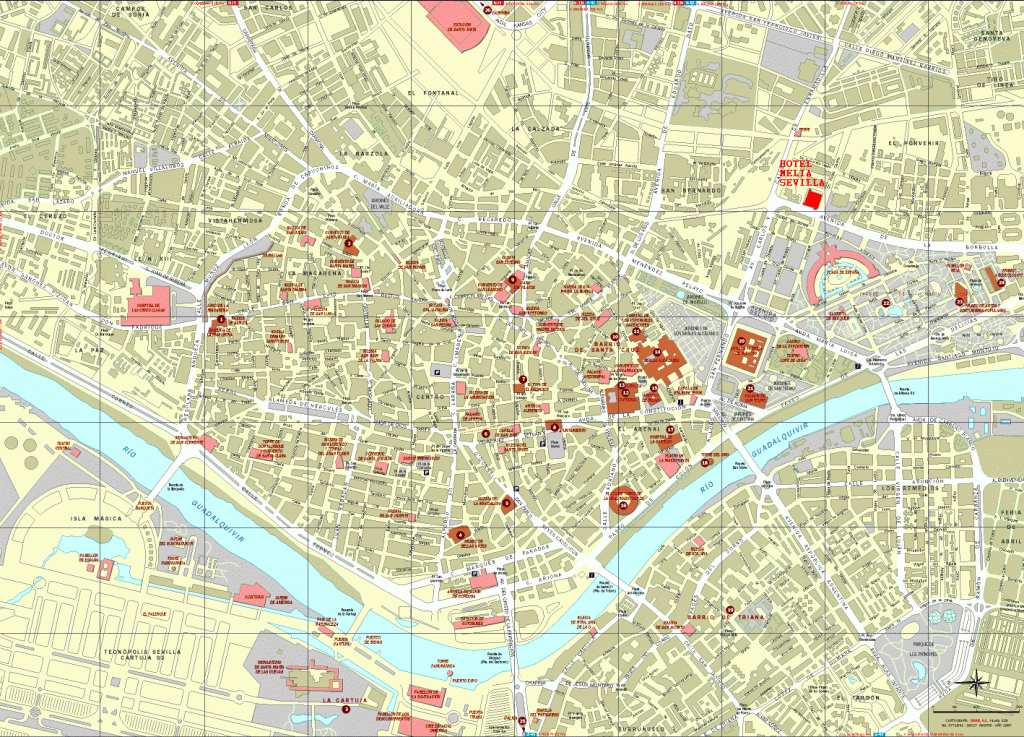 Sevilla Map - Detailed City And Metro Maps Of Sevilla For Download with regard to Printable Tourist Map Of Seville