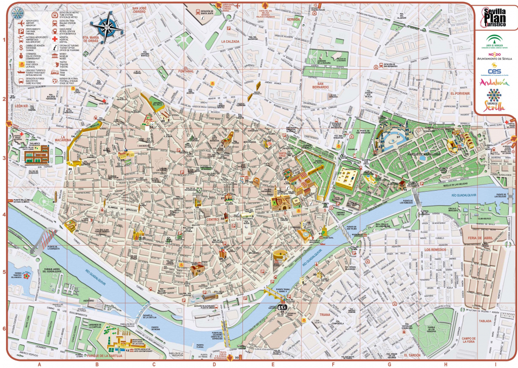 Seville Maps | Spain | Maps Of Seville (Sevilla) within Printable Tourist Map Of Seville
