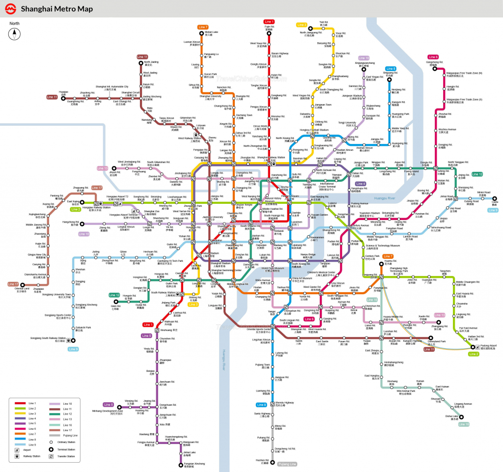 Shanghai Metro Maps, Printable Maps Of Subway, Pdf Download with Printable Metro Map