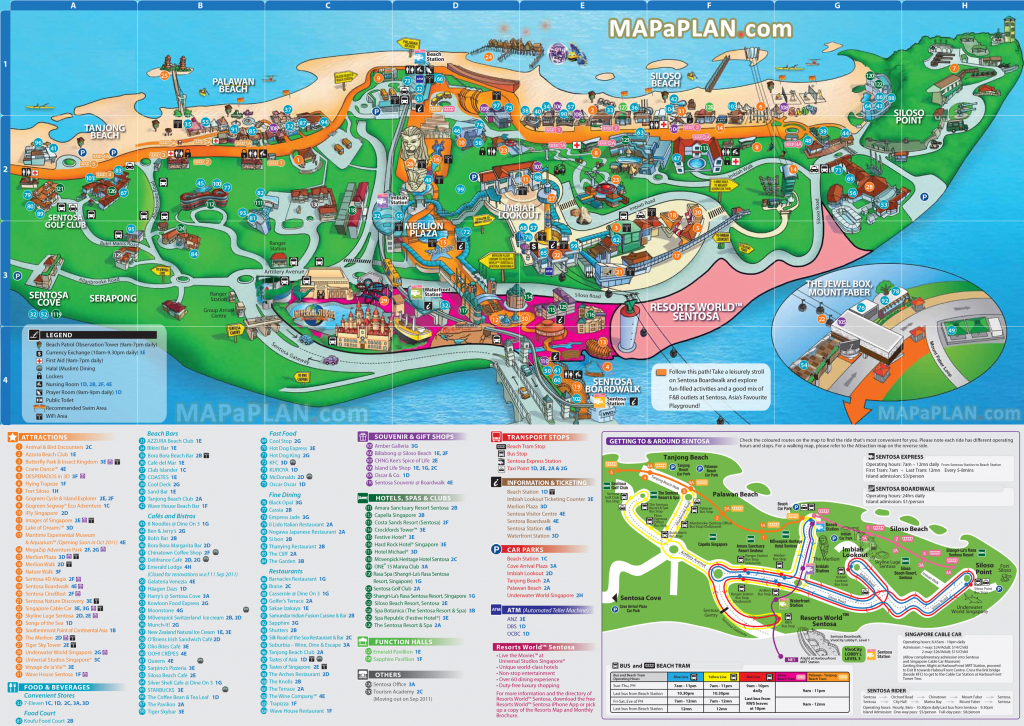 Singapore Maps - Top Tourist Attractions - Free, Printable City within Singapore City Map Printable