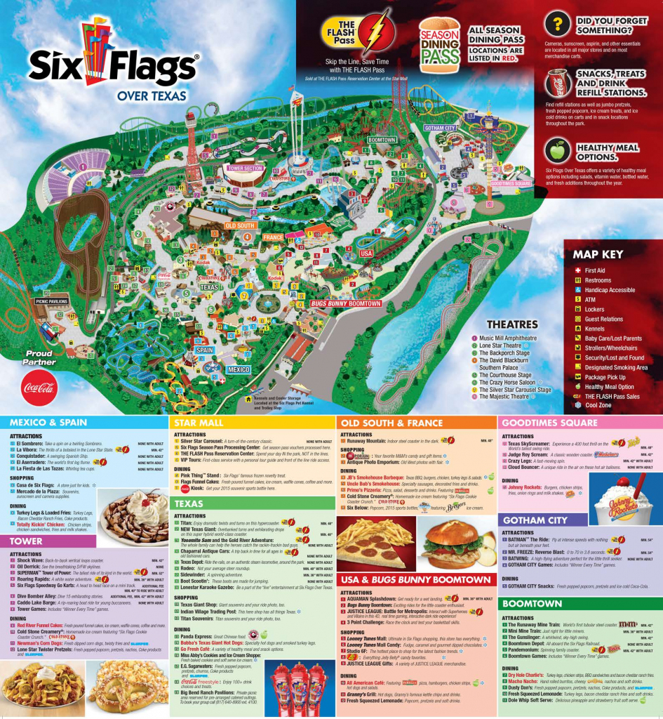 Six Flags Over Texas Map | Sitedesignco regarding Printable Six Flags Over Georgia Map