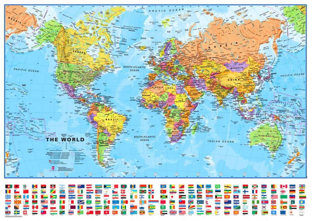 Small Printable World Map | Europe Centred Maps International for Small World Map Printable