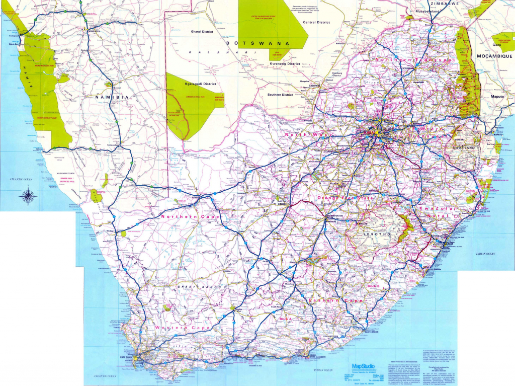 South Africa Maps | Printable Maps Of South Africa For Download pertaining to Printable Road Maps