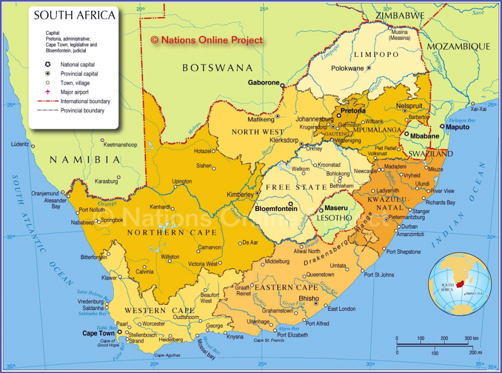 South Africa Maps | Printable Maps Of South Africa For Download with regard to Printable Map Of South Africa
