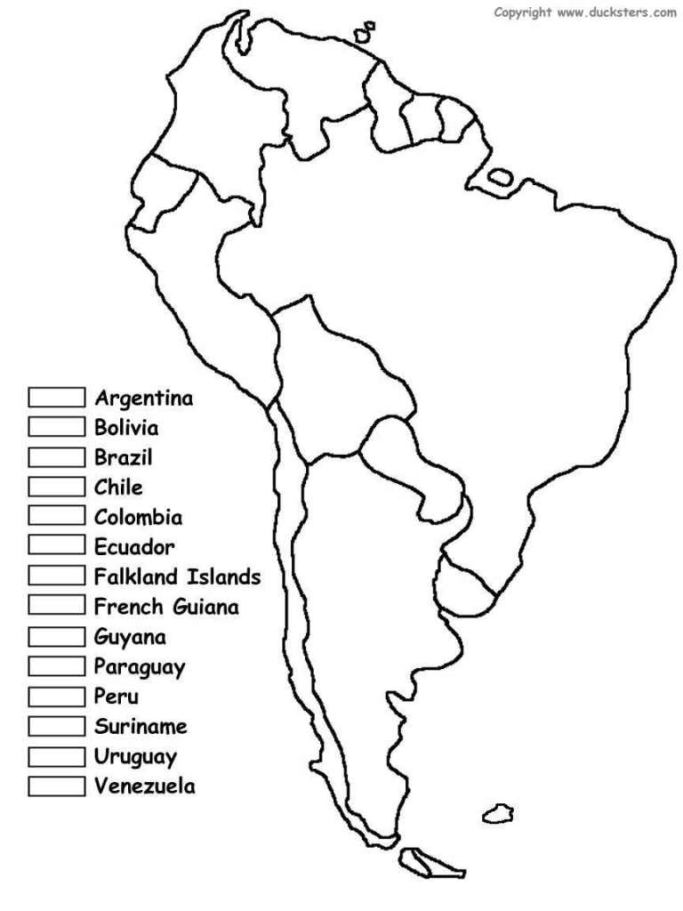 South America Unit W/ Free Printables | Homeschooling | Geography within Free Printable Outline Map Of North America