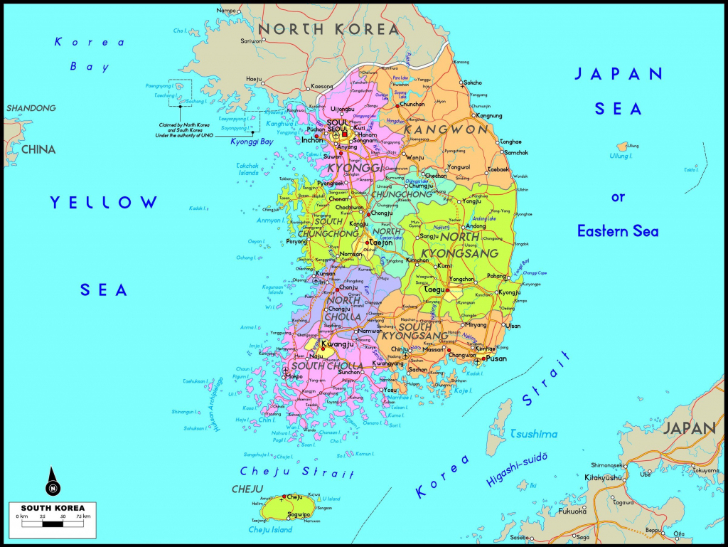 South Korea Maps | Printable Maps Of South Korea For Download inside Printable Map Of Korea