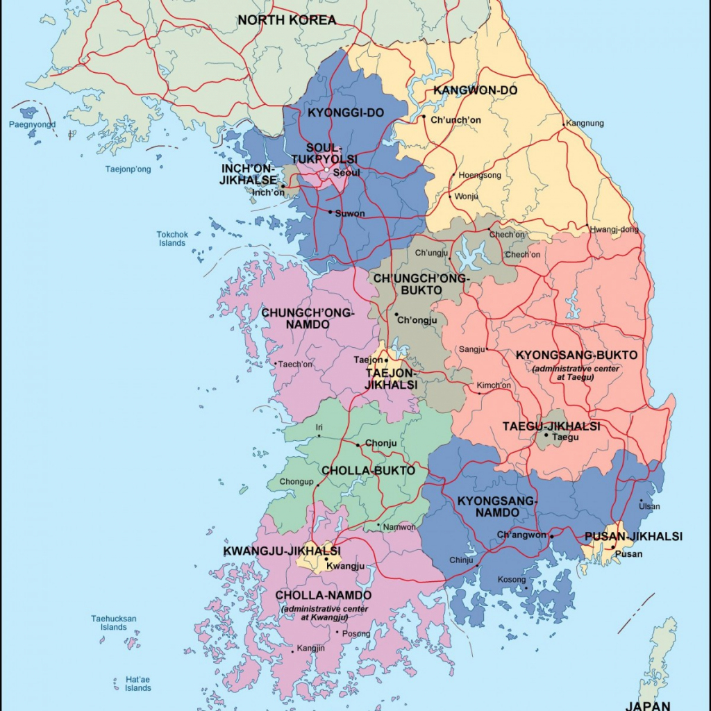 South Korea Maps | Printable Maps Of South Korea For Download with regard to Printable Map Of Korea