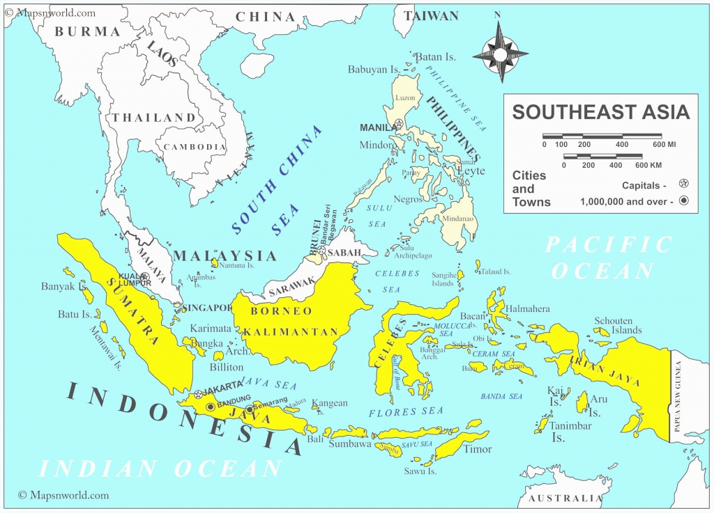 Southeast Asia Physical Map New Physical Features Map South Asia inside Printable Map Of Southeast Asia