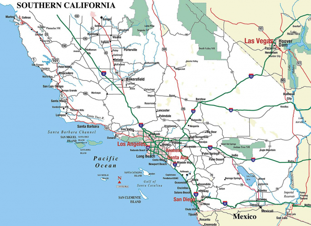 Southern California - Aaccessmaps inside Printable Map Of Southern California