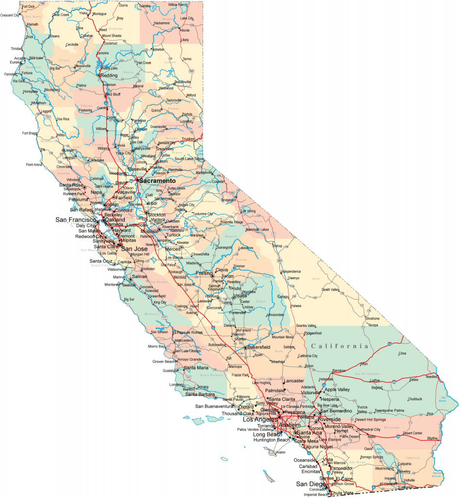 Southern California Highway Map Printable Perfect Printable Road Map inside Printable Road Map Of California
