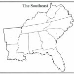 Southern Region Us States Map Us Region Map Quiz New Southeast Us Inside Printable Map Of Southeast Us