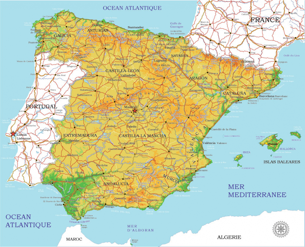 Spain City Plans Vector Street Maps In The Adobe Illustrator Pdf for Printable Map Of Spain Pdf