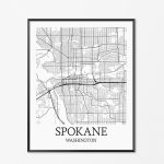 Spokane Map Art Print Spokane Poster Map Of Spokane Decor | Etsy With Regard To Plot Map Printable