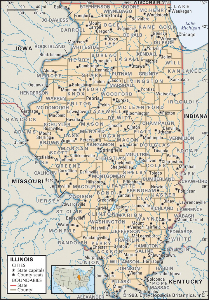 State And County Maps Of Illinois with Illinois County Map Printable