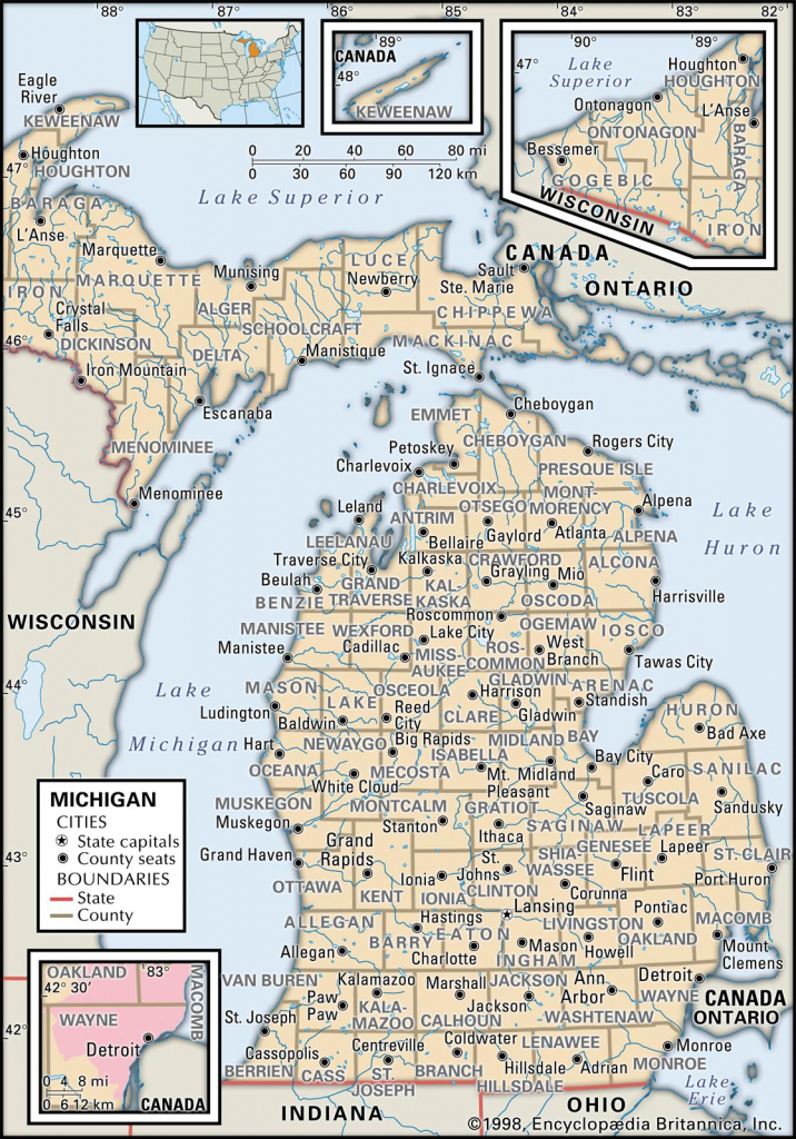 State And County Maps Of Michigan throughout Michigan County Maps Printable