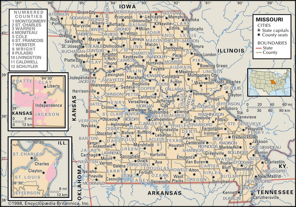 State And County Maps Of Missouri within Printable Map Of Missouri