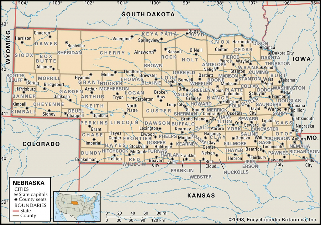 State And County Maps Of Nebraska with regard to Printable Road Map Of Nebraska