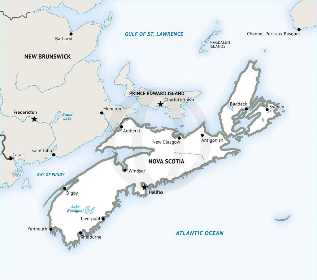 Stock Vector Map Of Nova Scotia | One Stop Map in Printable Map Of Newfoundland