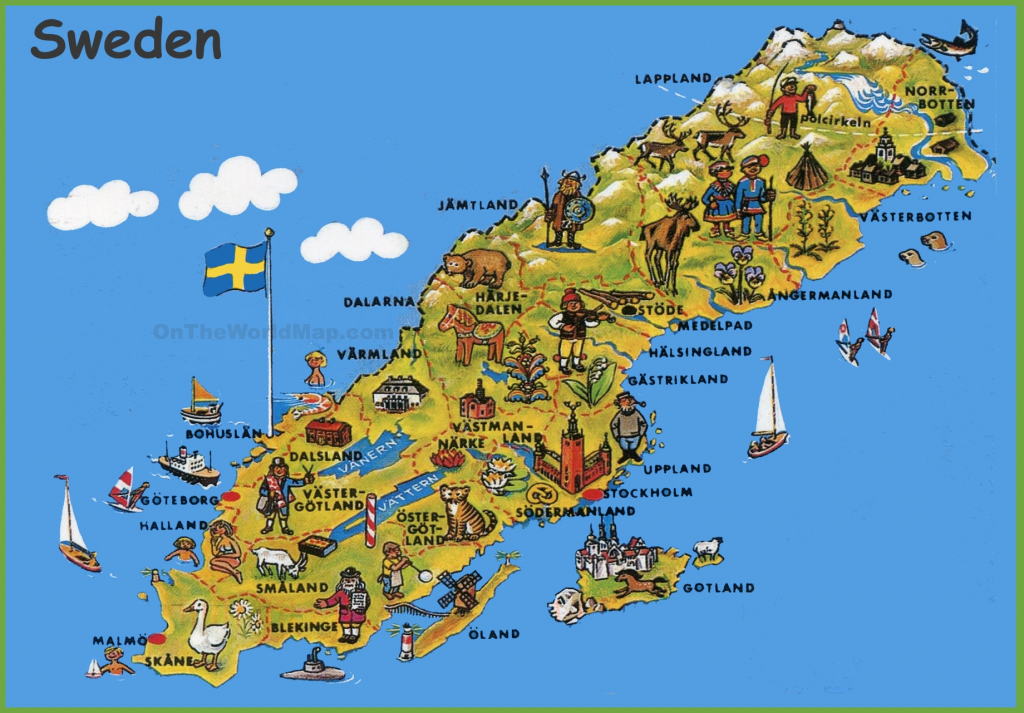 Sweden Tourist Map pertaining to Printable Map Of Sweden