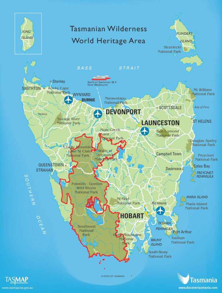 Tasmania Maps | Australia | Maps Of Tasmania (Tas) intended for Printable Map Of Tasmania