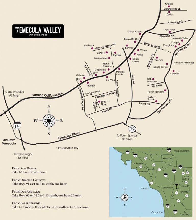 Temecula Valley Winegrowers Association Winery Map California   Temecula Valley Winegrowers Association Winery Map California Regarding Temecula Winery Map Printable 768x864 